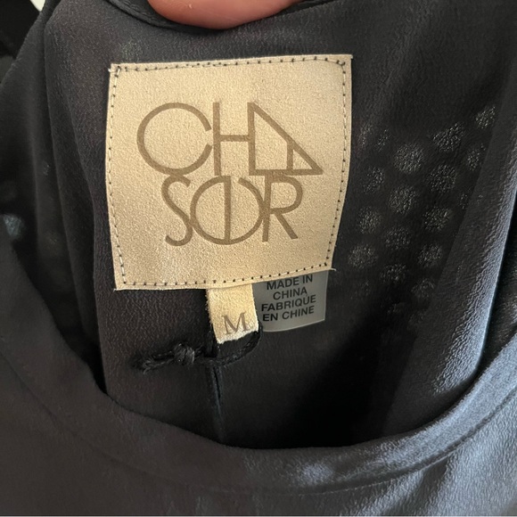Chaser Silk Tank Swim Coverup Size Medium in Vintage Black New With Sample Tag - Picture 2 of 7